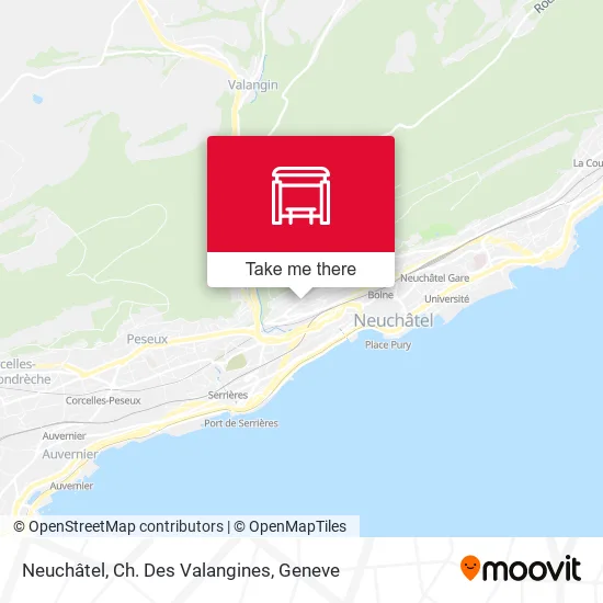 Neuchâtel, Ch. Des Valangines map