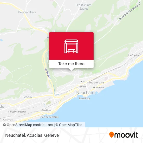 Neuchâtel, Acacias map