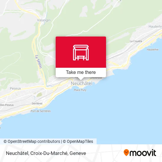 Neuchâtel, Croix-Du-Marché map