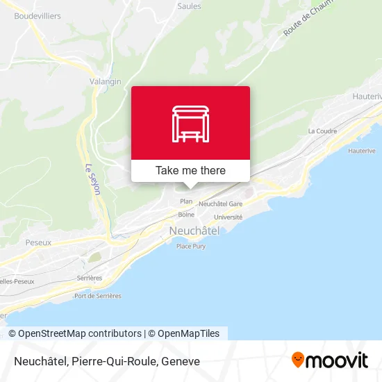 Neuchâtel, Pierre-Qui-Roule map