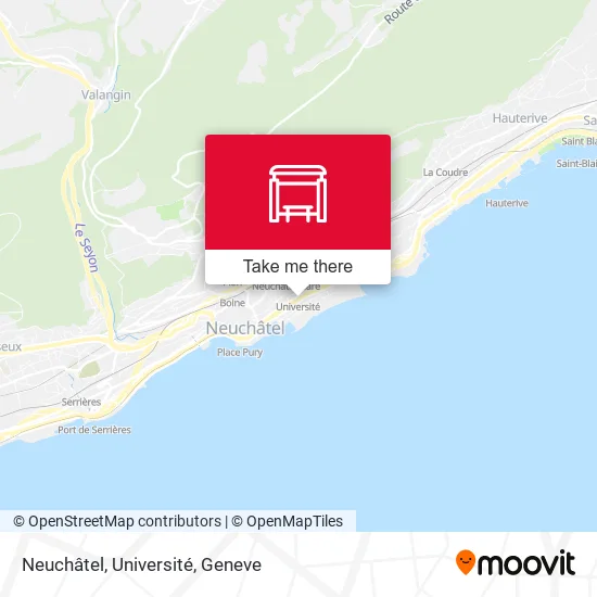 Neuchâtel, Université map