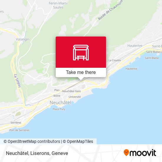 Neuchâtel, Liserons map