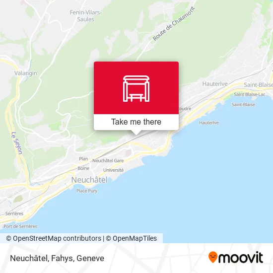 Neuchâtel, Fahys map
