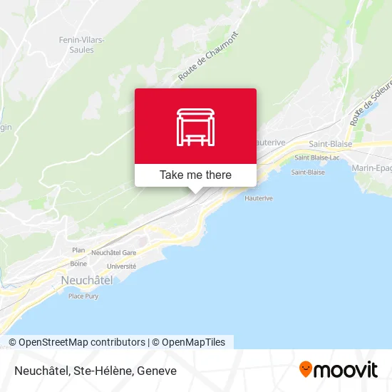 Neuchâtel, Ste-Hélène map