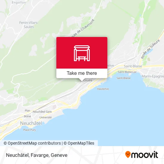 Neuchâtel, Favarge map