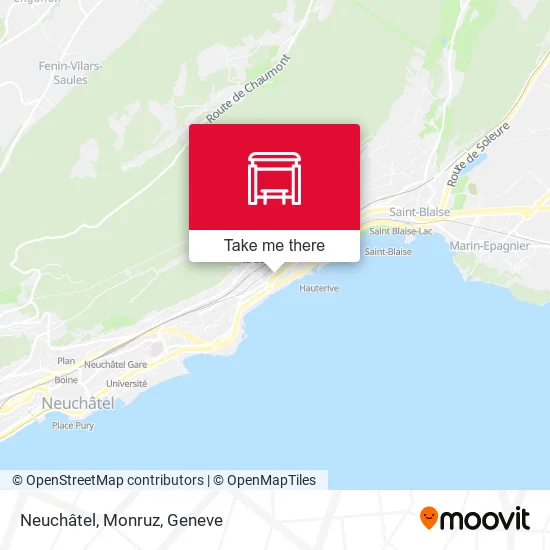 Neuchâtel, Monruz map