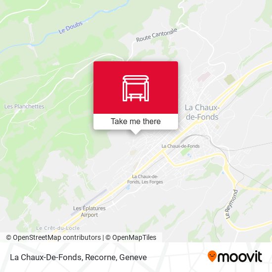 La Chaux-De-Fonds, Recorne map