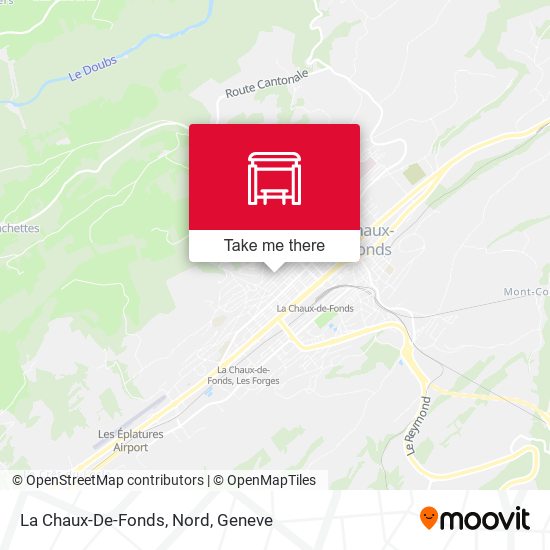 La Chaux-De-Fonds, Nord map