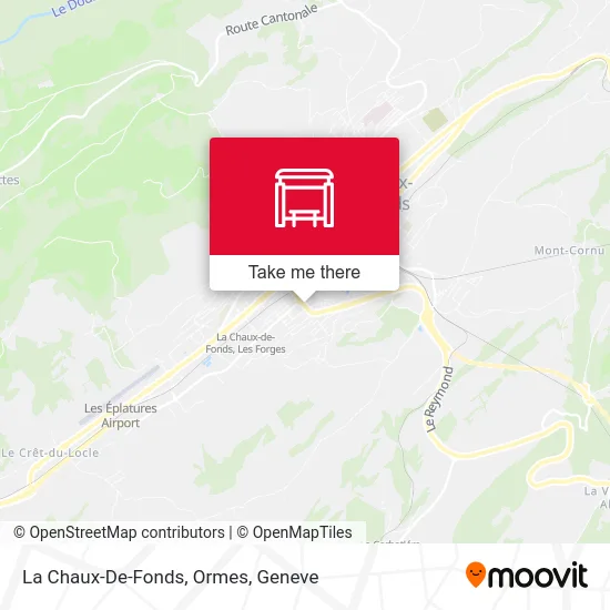 La Chaux-De-Fonds, Ormes map