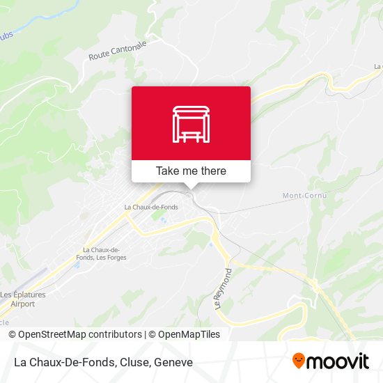 La Chaux-De-Fonds, Cluse map