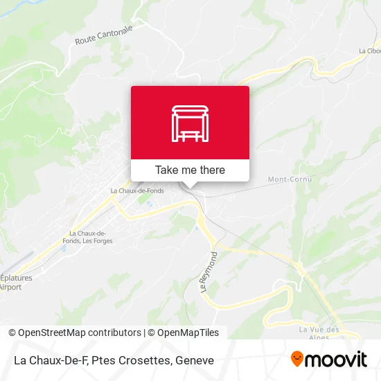 La Chaux-De-F, Ptes Crosettes map