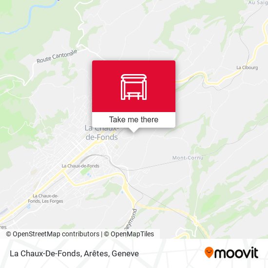 La Chaux-De-Fonds, Arêtes map