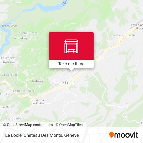 Le Locle, Château Des Monts map