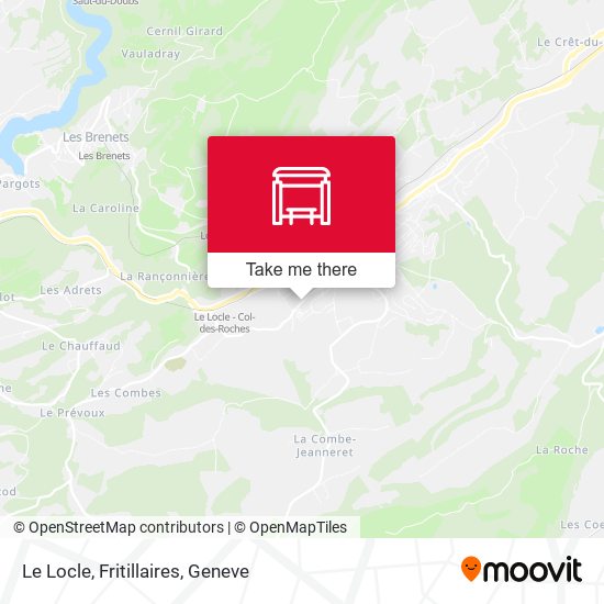 Le Locle, Fritillaires map