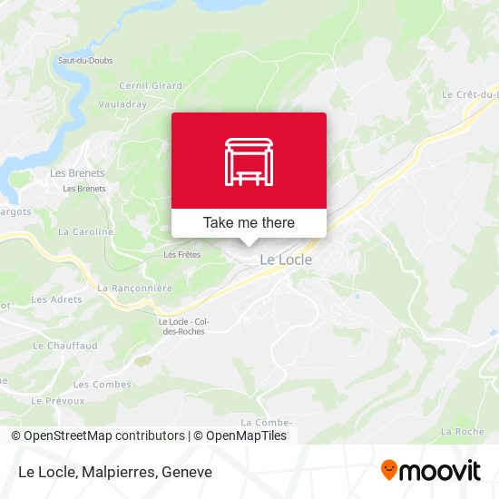 Le Locle, Malpierres map