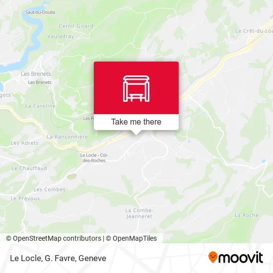 Le Locle, G. Favre map