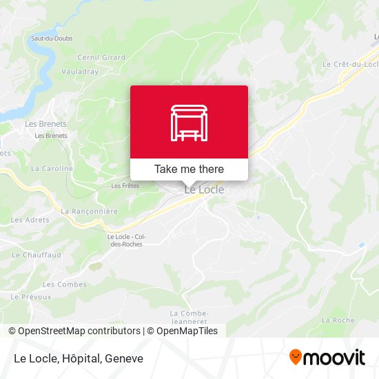 Le Locle, Hôpital map