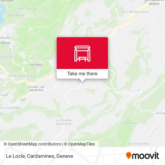 Le Locle, Cardamines map