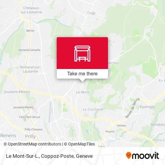 Le Mont-Sur-L., Coppoz-Poste map