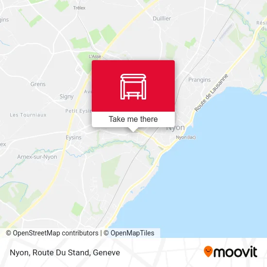 Nyon, Route Du Stand map