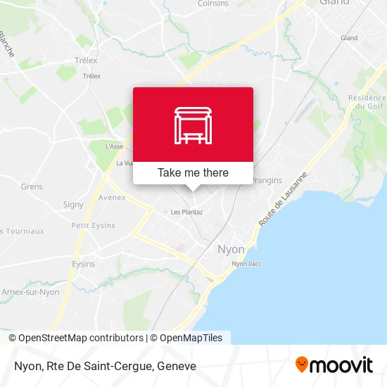 Nyon, Rte De Saint-Cergue map