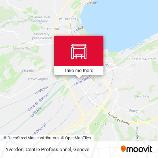 Yverdon, Centre Professionnel map