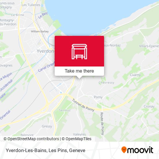 Yverdon-Les-Bains, Les Pins map