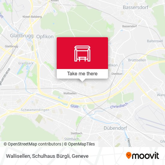 Wallisellen, Schulhaus Bürgli map