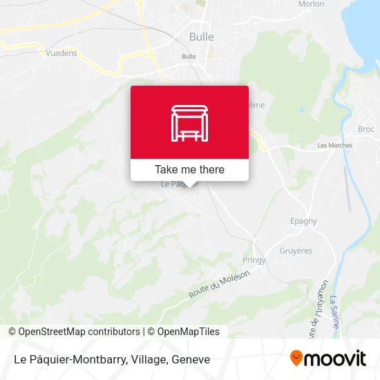 Le Pâquier-Montbarry, Village map