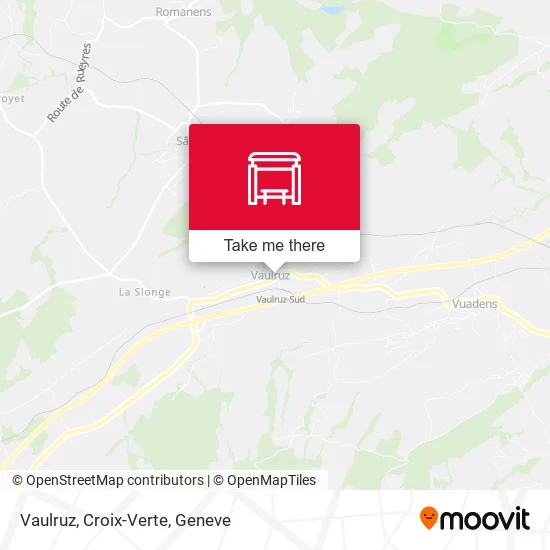 Vaulruz, Croix-Verte map