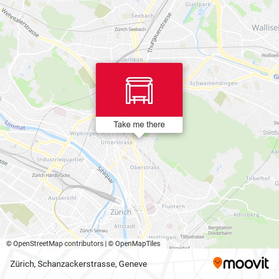 Zürich, Schanzackerstrasse map