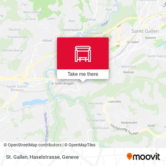 St. Gallen, Haselstrasse map