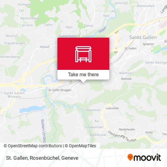 St. Gallen, Rosenbüchel map