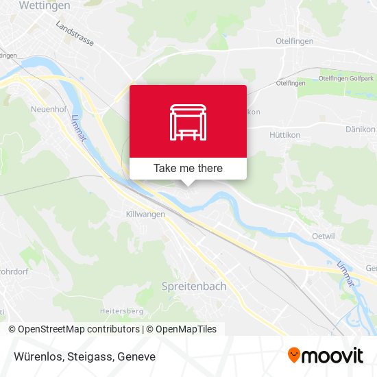 Würenlos, Steigass map