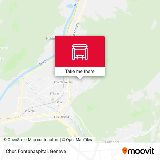 Chur, Fontanaspital map