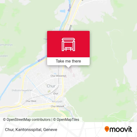 Chur, Kantonsspital map