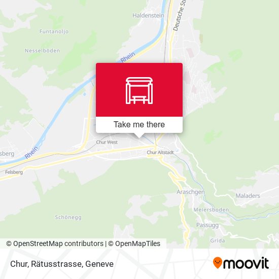 Chur, Rätusstrasse map