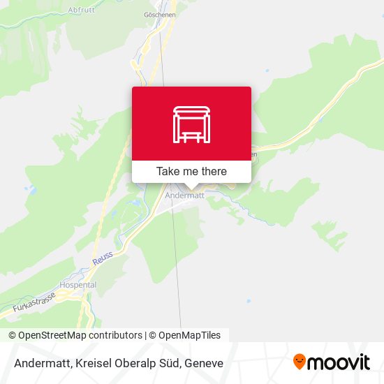 Andermatt, Kreisel Oberalp Süd map