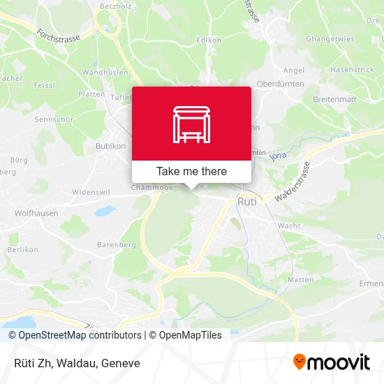 Rüti Zh, Waldau map