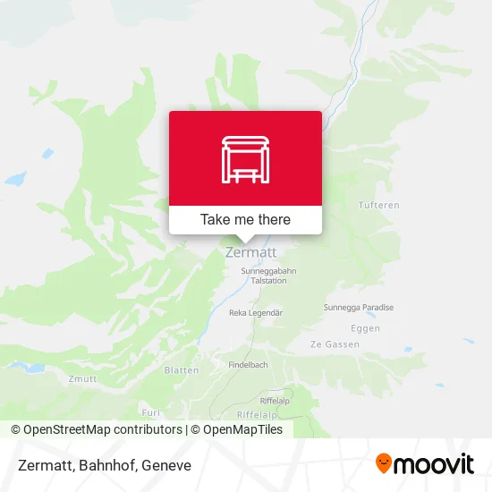Zermatt, Bahnhof map