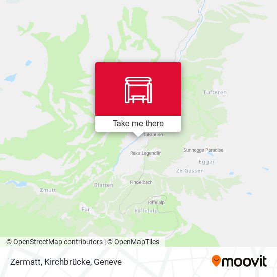 Zermatt, Kirchbrücke map