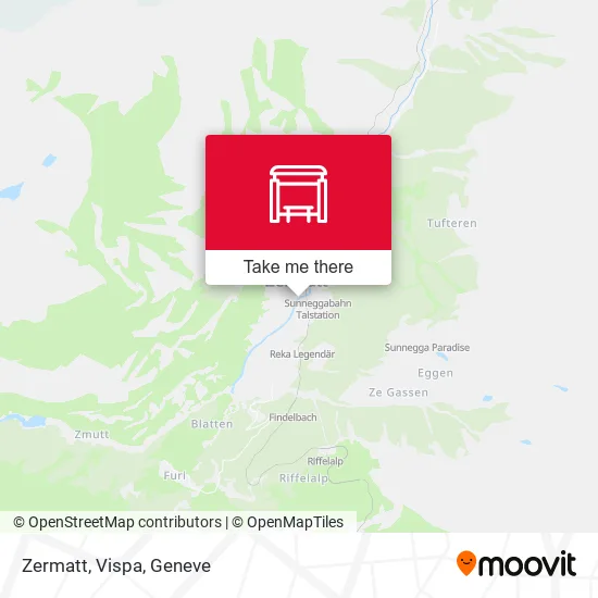 Zermatt, Vispa map
