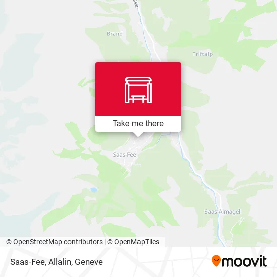 Saas-Fee, Allalin map