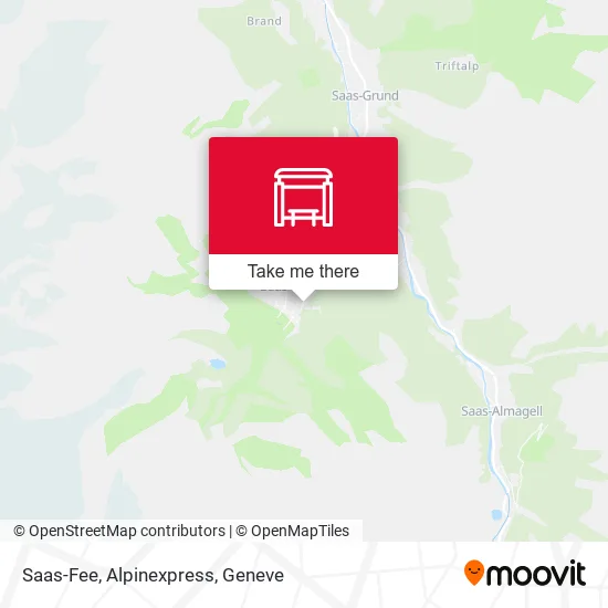 Saas-Fee, Alpinexpress map