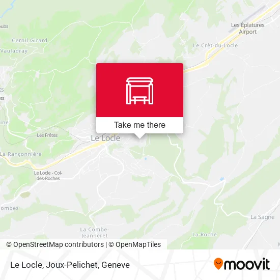 Le Locle, Joux-Pelichet map