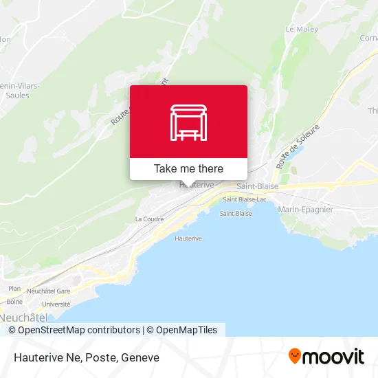 Hauterive Ne, Poste map