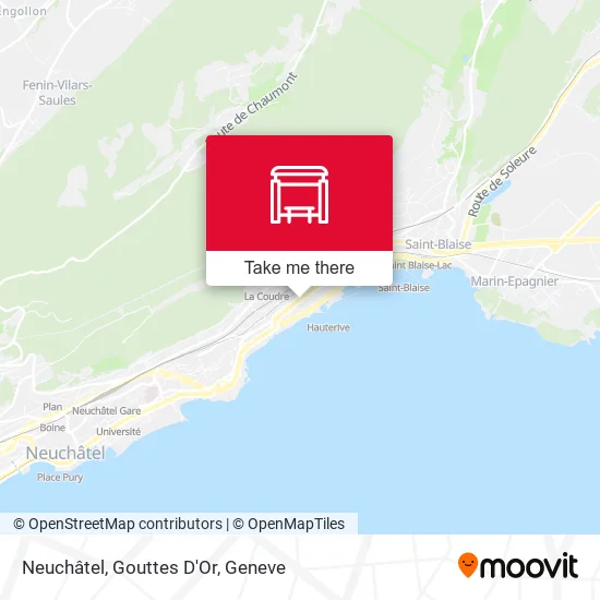 Neuchâtel, Gouttes D'Or map