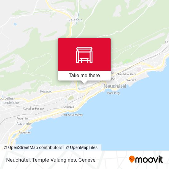 Neuchâtel, Temple Valangines map