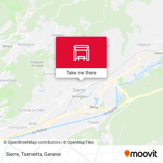 Sierre, Tservetta map