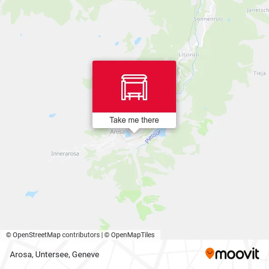 Arosa, Untersee map
